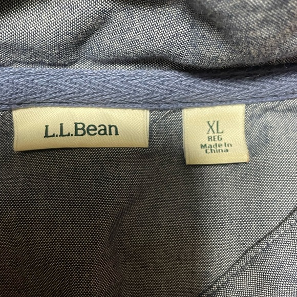 LL Bean Women's Pullover Sweatshirt Size XL Orange Chambray 100% Cotton Colorful - Picture 2 of 8